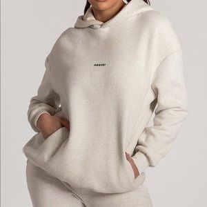 Meshki Unisex Oversized Cosy Hoodie - Snow Marle